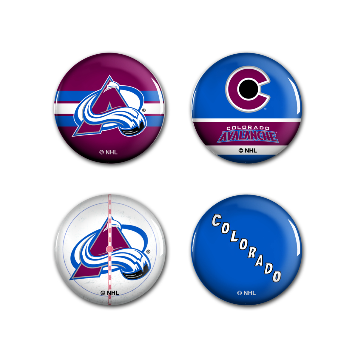 Colorado Avalanche placka Button 4 Pack