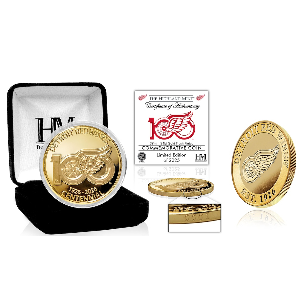 Detroit Red Wings sběratelská mince 100th Anniversary Gold Coin