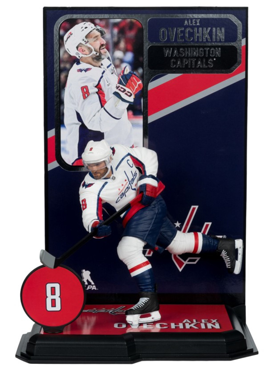 Washington Capitals figurka Alex Ovechkin #8 SportsPicks White Jersey