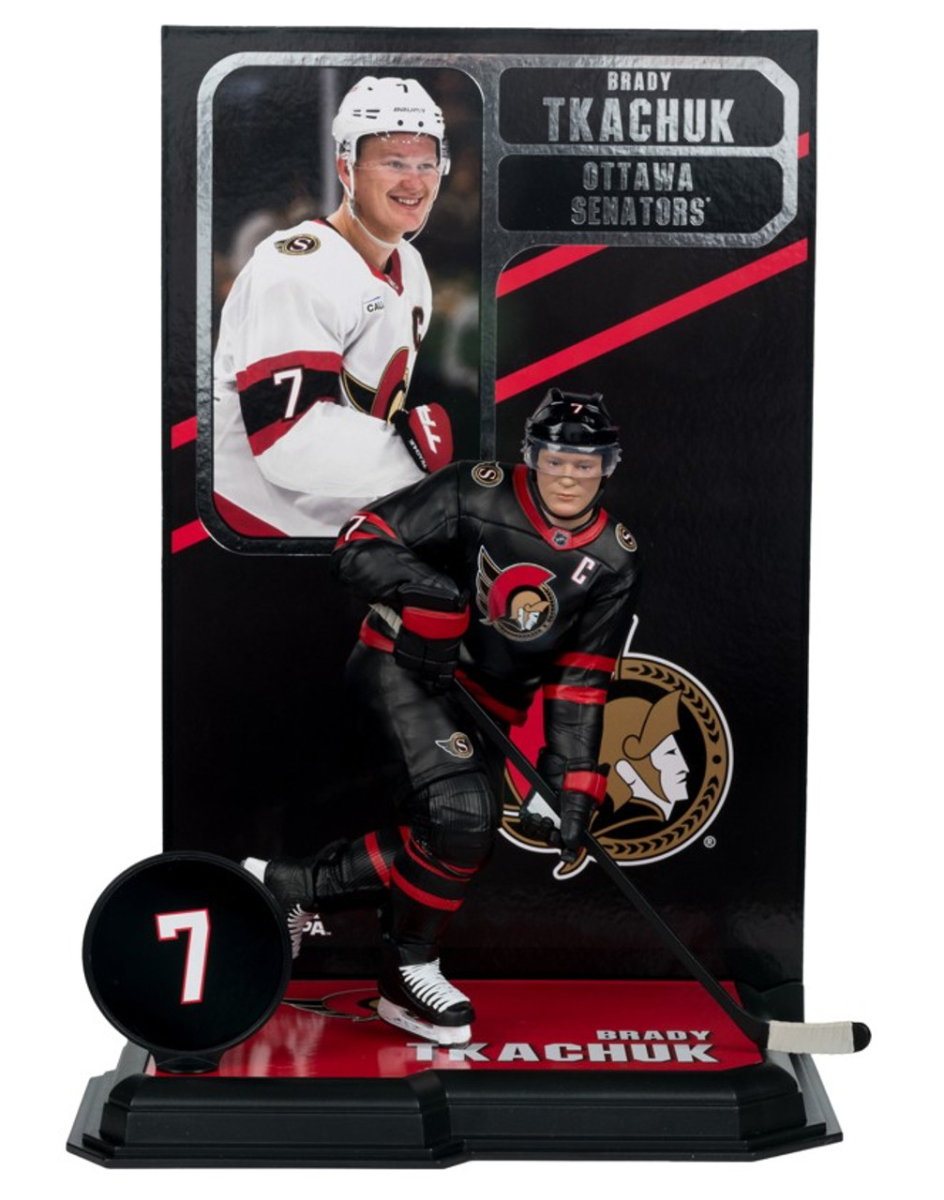 Ottawa Senators figurka Brady Tkachuk #7 SportsPicks Black Jersey