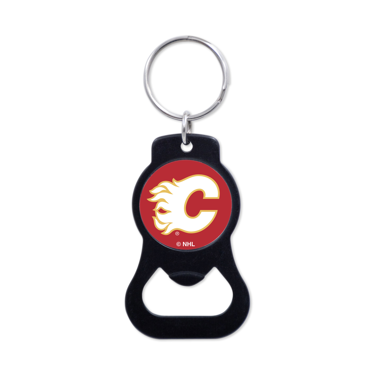 Calgary Flames přívěšek s otvírakem Black Ring