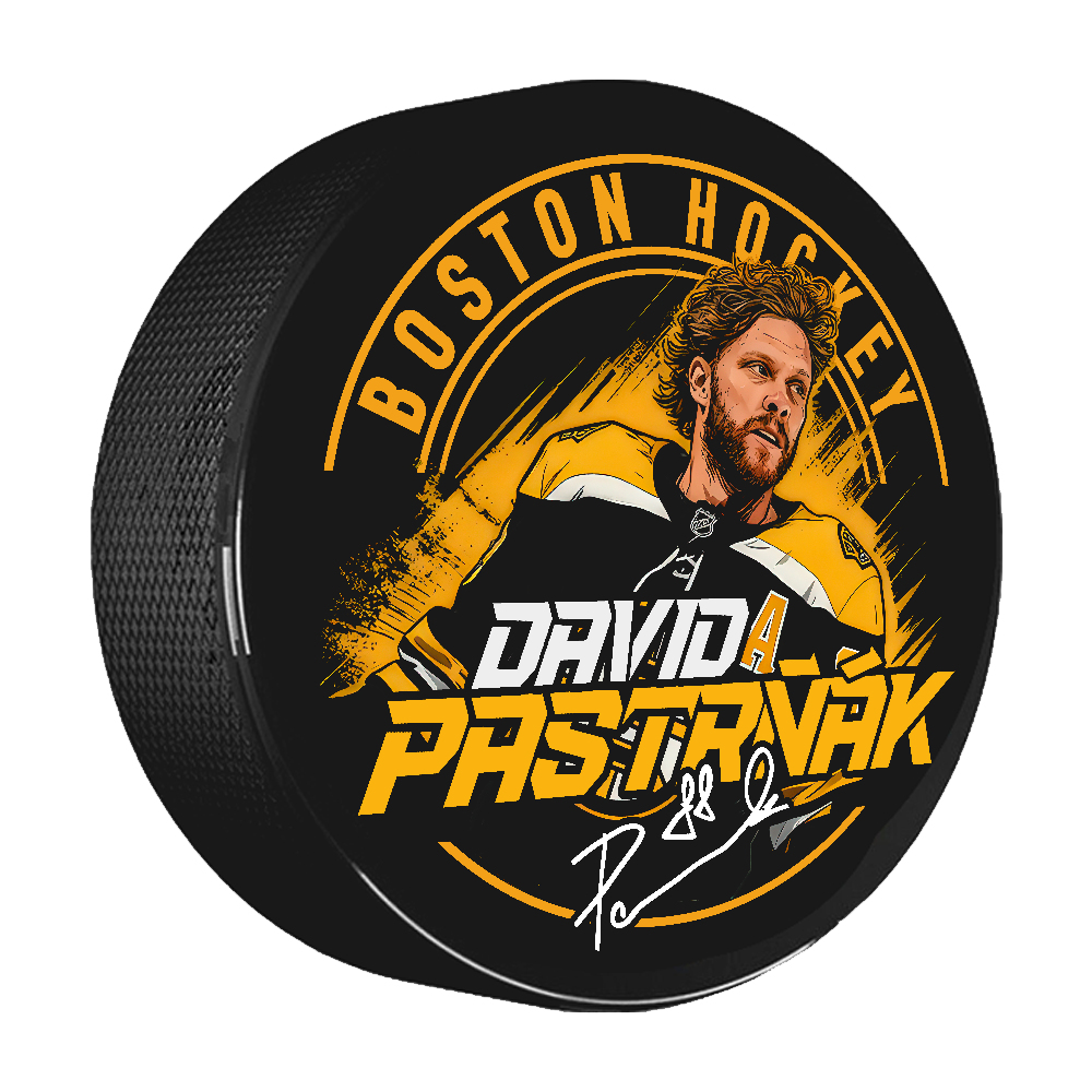 Puk David Pastrňák #88 Boston Hockey Town Exclusive Collection (Boston Bruins NHL)