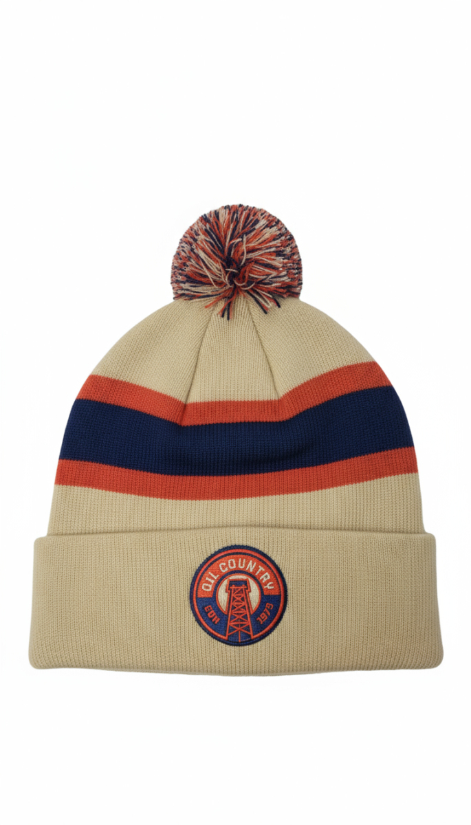 Edmonton Oilers dětská zimní čepice Cuffed Beanie With Pom