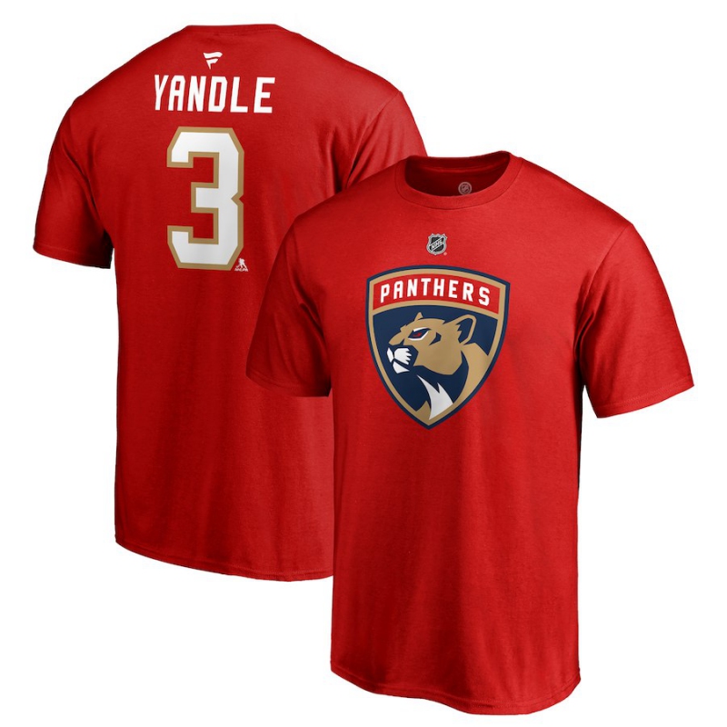 Florida Panthers pánské tričko red #3 Keith Yandle Stack Logo Name & Number