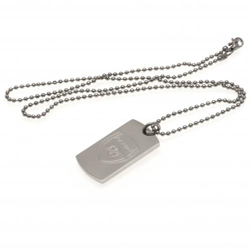 FC Arsenal řetízek na krk se psí známkou Engraved Dog Tag & Chain