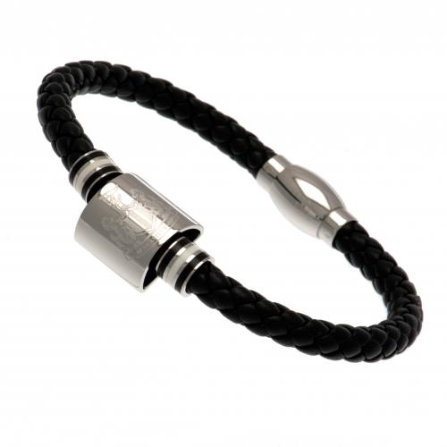 Newcastle United kožený náramek Colour Ring Leather Bracelet