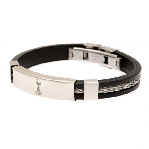Tottenham Hotspur silikonový náramek Silver Inlay Silicone Bracelet