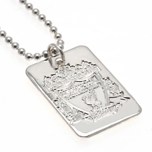 FC Liverpool řetízek na krk se psí známkou Silver Plated Dog Tag & Chain