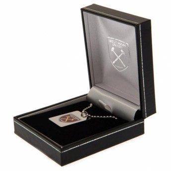 West Ham United řetízek na krk se psí známkou Enamel Crest Dog Tag & Chain