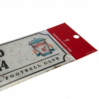 FC Liverpool cedule na zeď street sign retro