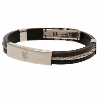 FC Rangers náramek Silver Inlay Silicone Bracelet