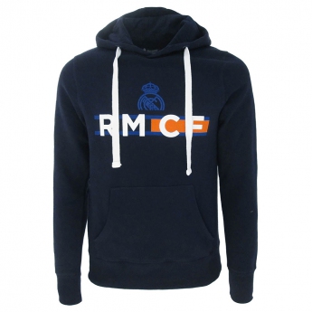 Real Madrid pánská mikina s kapucí rmcf navy