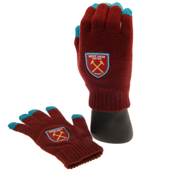 West Ham United pánské rukavice Touchscreen Knitted Gloves Adults