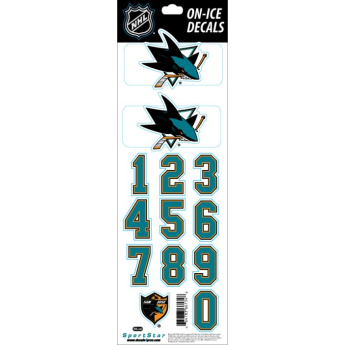 San Jose Sharks samolepky na helmu Decals