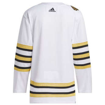 Boston Bruins hokejový dres adidas White 100th Anniversary Primegreen Authentic Jersey