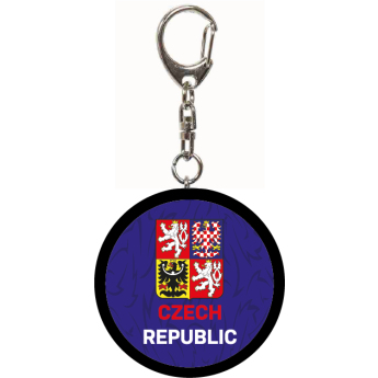 Hokejové reprezentace přívěšek na klíče Czech Republic minipuk logo blue