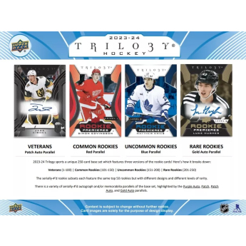 NHL boxy hokejové karty NHL 2023-24 Upper Deck Trilogy Hobby Box