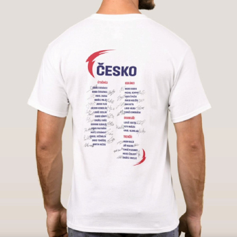 Hokejové reprezentace pánské tričko HOŠI DĚKUJEM Ice Hockey World Championship Czechia MS 2024 White