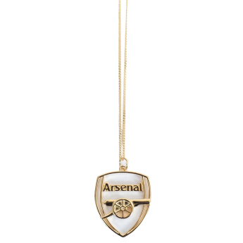 FC Arsenal řetízek na krk s přívěškem 18ct Gold Plated on Silver Crest
