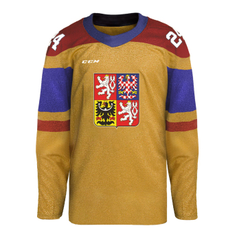 Hokejové reprezentace hokejový dres Roman Červenka #10 2024 CCM Fandres replica gold