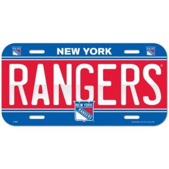 New York Rangers cedule na zeď License Plate Banner
