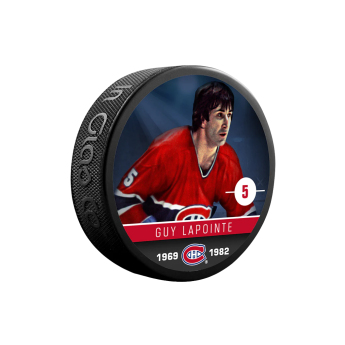 Montreal Canadiens puk Guy Lapointe #5 Souvenir Collector Hockey Puck