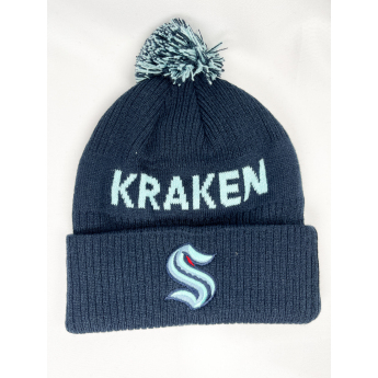 Seattle Kraken dětská zimní čepice Cufed Knit With Pom