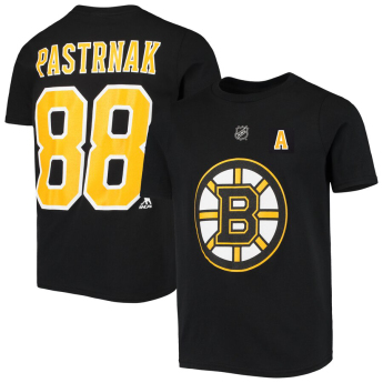 Boston Bruins dětské tričko David Pastrňák Flat Alt.Captains N&N Tee