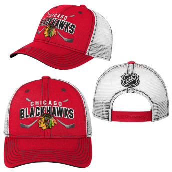 Chicago Blackhawks dětská čepice baseballová kšiltovka Lockup Meshback Adjustable