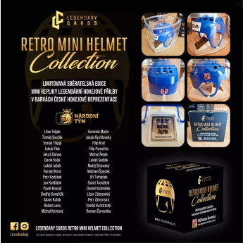 Hokejové reprezentace mini hokejová přilba Czech republic #84 Jan Rutta Retro collection