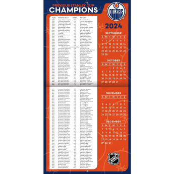 Edmonton Oilers kalendář 2025 Wall Calendar