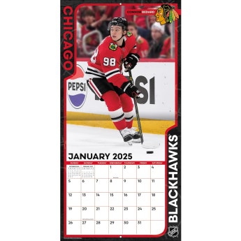 Chicago Blackhawks kalendář 2025 Wall Calendar