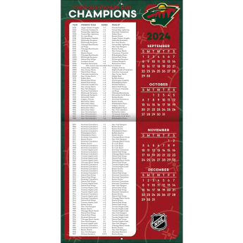 Minnesota Wild kalendář 2025 Wall Calendar