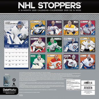 NHL produkty kalendář Stoppers 2025 Wall Calendar