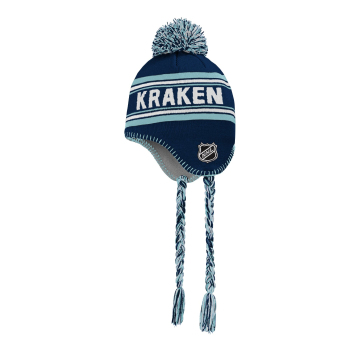 Seattle Kraken dětská zimní čepice Jacquard Tassel Knit With Pom