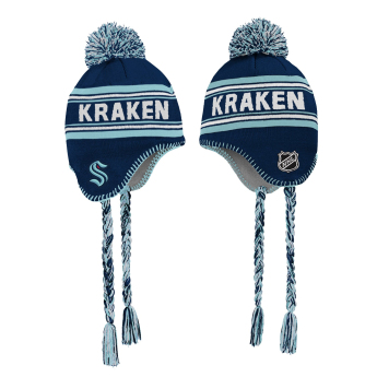 Seattle Kraken dětská zimní čepice Jacquard Tassel Knit With Pom