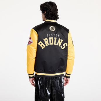 Boston Bruins pánská bunda Primetime Heavyweight Satin Jacket Current Logo
