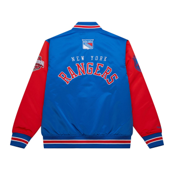 New York Rangers pánská bunda Primetime Heavyweight Satin Jacket Current Logo