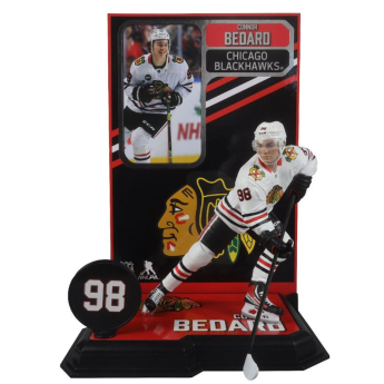 Chicago Blackhawks figurka Connor Bedard #98 Figure SportsPicks 2023/2024 Season Away Jersey