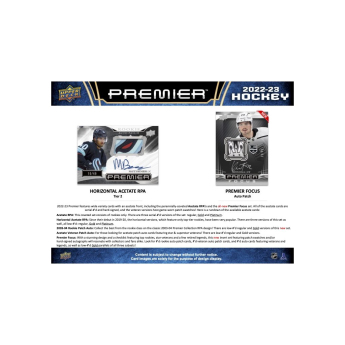 NHL boxy hokejové karty NHL 2022-23 Upper Deck Premier Hockey Hobby Box