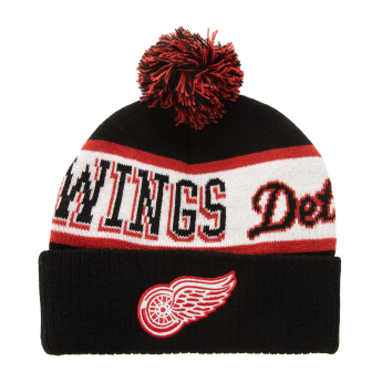 Detroit Red Wings zimní čepice Block Sweep Pom Knit