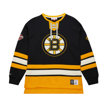 Boston Bruins pánská mikina Heritage Lace-Up Crew Vintage Logo