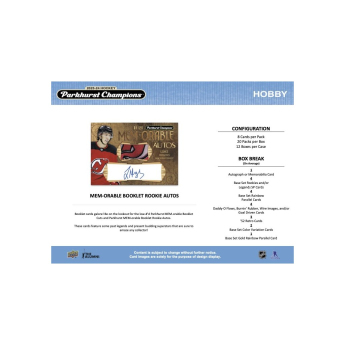NHL boxy hokejové karty NHL 2023-24 Upper Deck Parkhurst Champions Hockey Hobby box