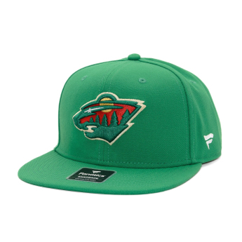 Minnesota Wild čepice flat kšiltovka A/CAP Structured Mid Crown Adjujtable Square Visor Snapback
