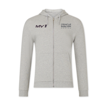 Red Bull Racing pánská mikina s kapucí Max Verstappen Helmet zip grey F1 Team 2024