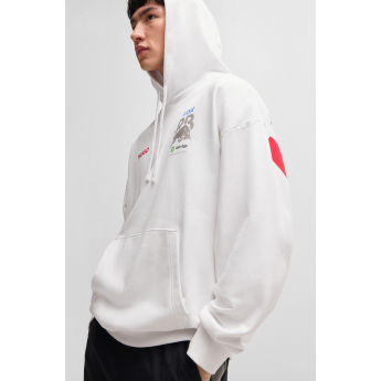 Visa Cash App RB pánská mikina s kapucí Hugo Bulls white F1 Team 2024