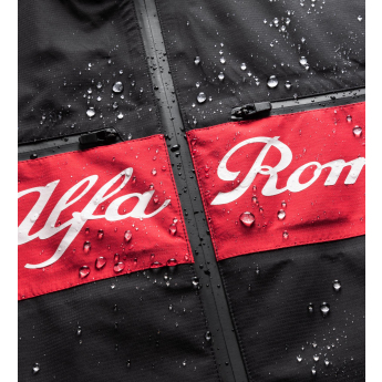 Alfa Romeo Racing pánská bunda s kapucí Rain official black F1 Team 2023