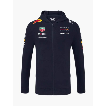Red Bull Racing pánská mikina s kapucí official Teamline Replica zip navy F1 Team 2025