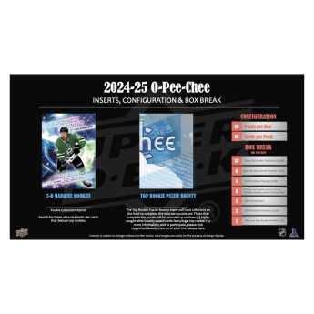 NHL boxy hokejové karty NHL 2024-25 Upper Deck O-Pee-Chee Hobby Box