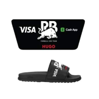 Visa Cash App RB pantofle black logo F1 Team 2025